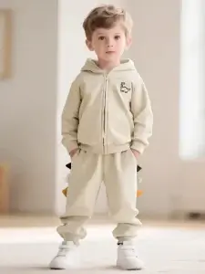 Little Maven Boys Dinosaur Hoodie & Pants Set | Cotton Outfit
