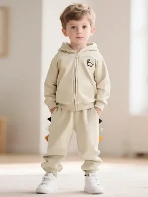 Little Maven Boys Dinosaur Hoodie & Pants Set | Cotton Outfit