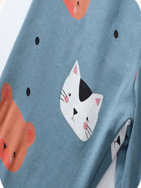 Little Maven Kid Girls 2pcs Cute Cat Print Cotton Sweatshirt and Pants Set 12 Little Maven Kid Girls 2pcs Cute Cat Print Cotton Sweatshirt and Pants Set - Image 12
