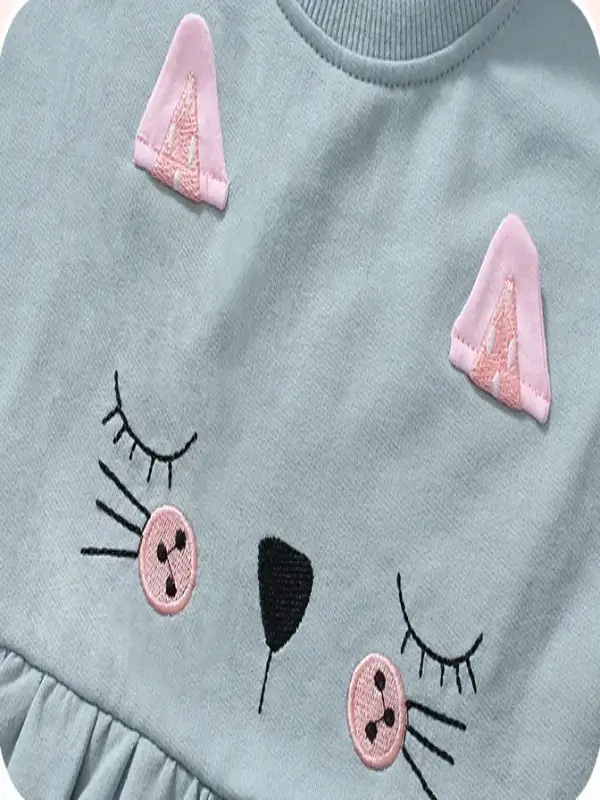 Little Maven Kid Girls 2pcs Cute Cat Print Cotton Sweatshirt and Pants Set 10 Little Maven Kid Girls 2pcs Cute Cat Print Cotton Sweatshirt and Pants Set - Image 10