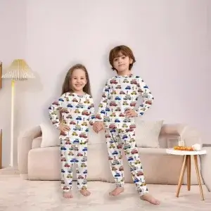 Little Maven Kids Car Print Cotton Pajamas Set