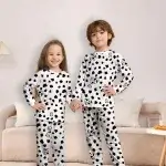 Little Maven Kid Girls Boys cow print cotton home pajamas set