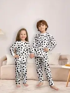 Little Maven Cow Print Pajamas Set for Kids – Soft Cotton