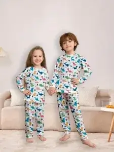 Little Maven Kids Dinosaur Print Pajamas Set