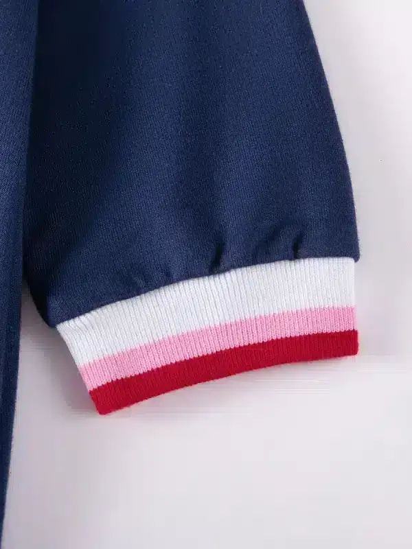 Little Maven Kid Girls Fruit Embroidered Cotton Colorblock Dress 5 Little Maven Kid Girls Fruit Embroidered Cotton Colorblock Dress - Image 5