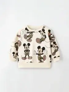 Little Maven Kid Girls Mickey Mouse Cotton Sweatshirt