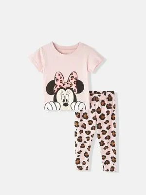 Little Maven Kid Girls Mickey Mouse Outfit Tee & Pants