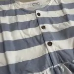 Little Maven Kid Girls Floral Embroidered Cotton Striped Short-Sleeved Dress photo review