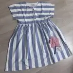 Little Maven Kid Girls Floral Embroidered Cotton Striped Short-Sleeved Dress photo review