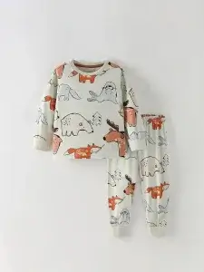 Little Maven Kid Boys Animal Print Cotton Pajama Set