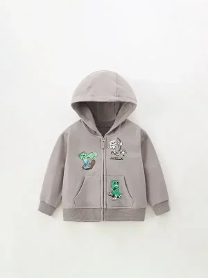 Little Maven Kid Boys Cartoon Anime Hooded Jacket