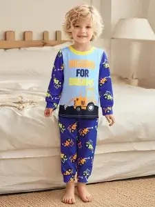 Little Maven Kid Boys Construction Vehicle Pajama Set