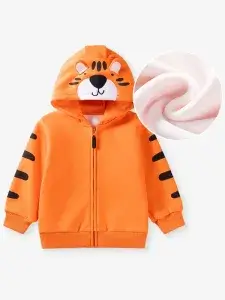 Little Maven Kid Boys Cotton Fleece Warm Jacket Tiger