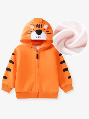 Little Maven Kid Boys Cotton Fleece Warm Jacket Tiger