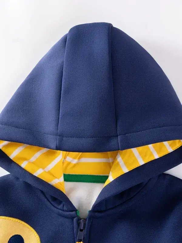 Little Maven Kid Boys Engineering Vehicle Pattern Cotton Fleece Warm Jacket 3 Little Maven Kid Boys Engineering Vehicle Pattern Cotton Fleece Warm Jacket - Image 3