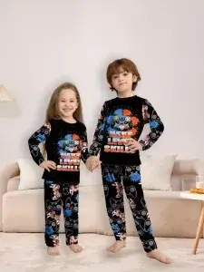 Little Maven Kids Game Console Print Pajamas Set