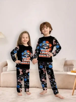 Little Maven Kids Game Console Print Pajamas Set
