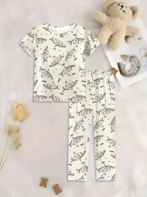 Little Maven Panda Print Cotton Home Pajama Set for Kids