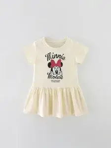 Little Maven Kid Girls Mickey Mouse Print Cotton Dress