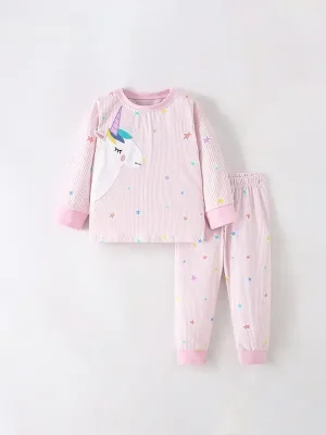Little Maven Unicorn Pajama Set for Girls