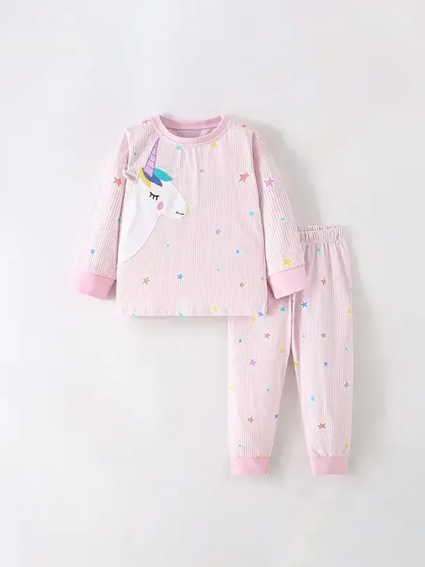 Little Maven Unicorn Pajama Set for Girls