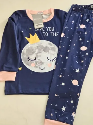 Little Maven Kid Girls Cute Starry Sky Pattern Cotton Home Pajama Set photo review