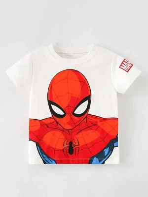 Little Maven Kid Boys Spider-Man Print Cotton T-Shirt