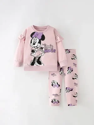 Little Maven Kid Girls Mickey Mouse Sweatshirt Set