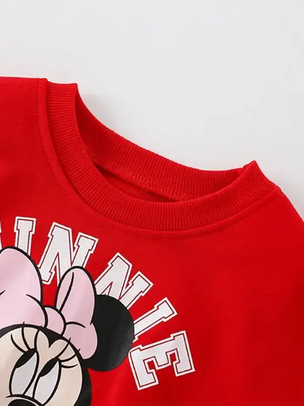 Little Maven Kid Girls Mickey Mouse Cotton Pullover Sweatshirt 6 Little Maven Kid Girls Mickey Mouse Cotton Pullover Sweatshirt - Image 6