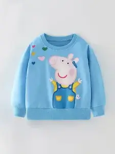 Little Maven Peppa Pig Cotton Pullover Sweatshirt for Girls