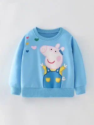 Little Maven Peppa Pig Cotton Pullover Sweatshirt for Girls