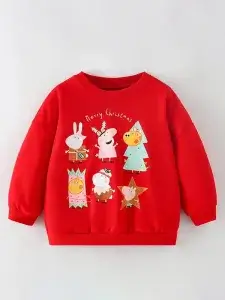 Little Maven Peppa Pig Cotton Pullover Sweatshirt for Girls