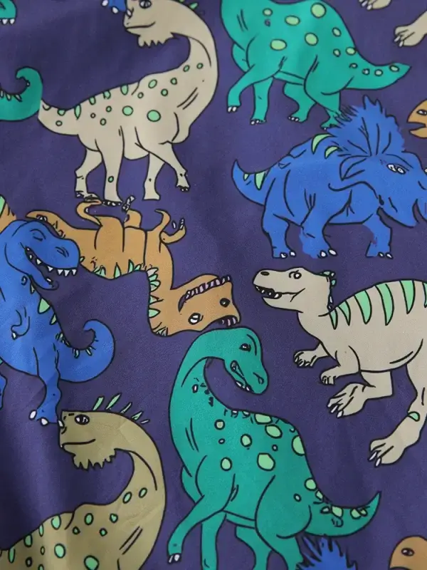 Little Maven Kid Boys Dinosaur Print Cotton Hooded Jacket 4 Little Maven Kid Boys Dinosaur Print Cotton Hooded Jacket - Image 4