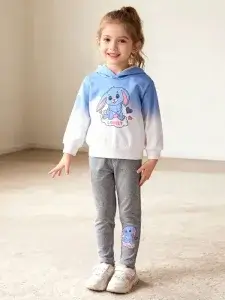 Little Maven Bunny Gradient Sweatshirt & Pants Set