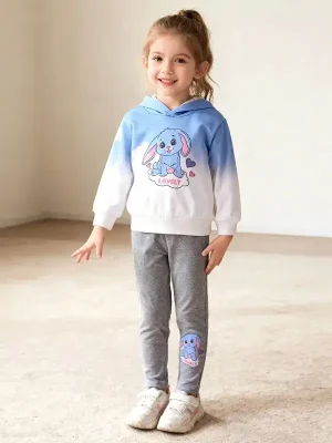 Little Maven Bunny Gradient Sweatshirt & Pants Set