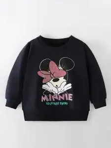 Little Maven Girls' Mickey Mouse Cotton Sweatshirt