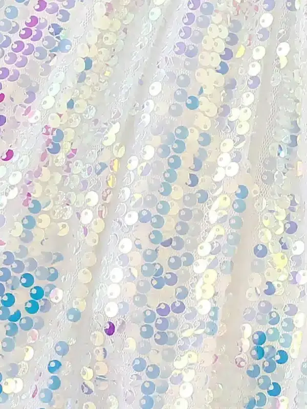 Little Maven Kid Girls Frozen Pattern Cotton Sequin Short-Sleeve Dress 4 Little Maven Kid Girls Frozen Pattern Cotton Sequin Short-Sleeve Dress - Image 4