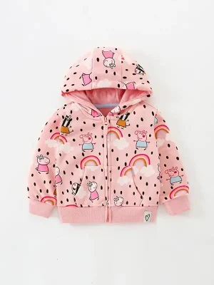 Little Maven Peppa Pig Cotton Hooded Jacket for Girls