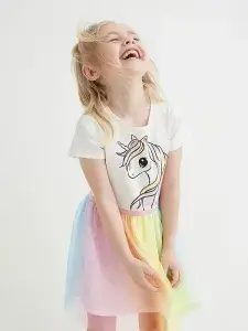 Little Maven Girls Unicorn Cotton Dress | Whimsical Tutu Style
