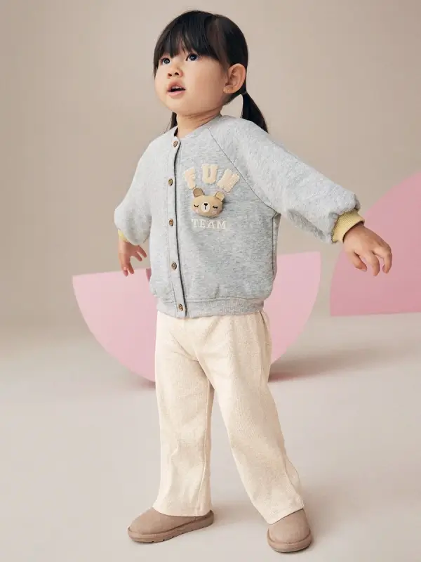 Little Maven 2pcs Girls 3D Bear Pattern Cotton Jacket and Pants Set 2 Little Maven 2pcs Girls 3D Bear Pattern Cotton Jacket and Pants Set - Image 2