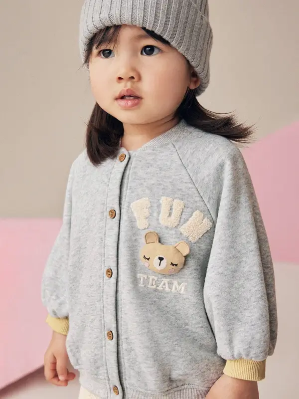 Little Maven 2pcs Girls 3D Bear Pattern Cotton Jacket and Pants Set 3 Little Maven 2pcs Girls 3D Bear Pattern Cotton Jacket and Pants Set - Image 3