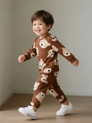 Little Mavevn Cozy Boys Bear Pajama Set – Soft Cotton Sleepwear