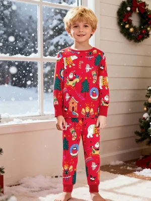 Little Maven Boys Christmas Pajamas – Cozy Cotton Sleepwear