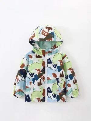 Little Maven Boys Dinosaur Cotton Hooded Jacket