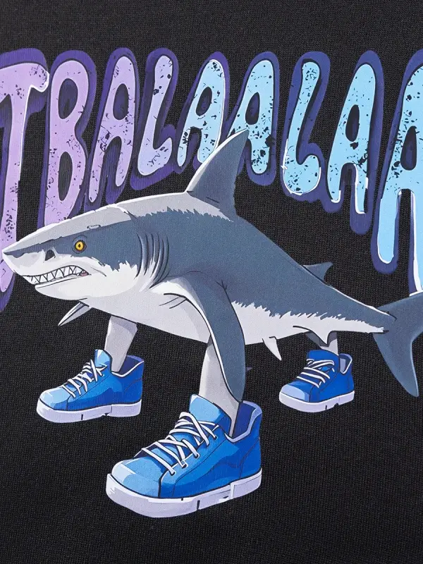 Little Maven Boys Cotton Shark Print Sweatshirt 3 Little Maven Boys Cotton Shark Print Sweatshirt - Image 3