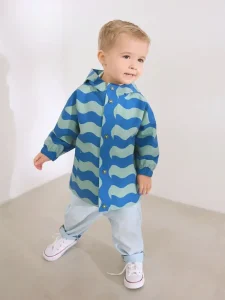Little Maven Boys Cotton Striped Hooded Jacket