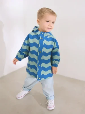 Little Maven Boys Cotton Striped Hooded Jacket