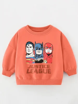 Little Maven Boys Superman Cotton Sweatshirt – Soft & Cozy