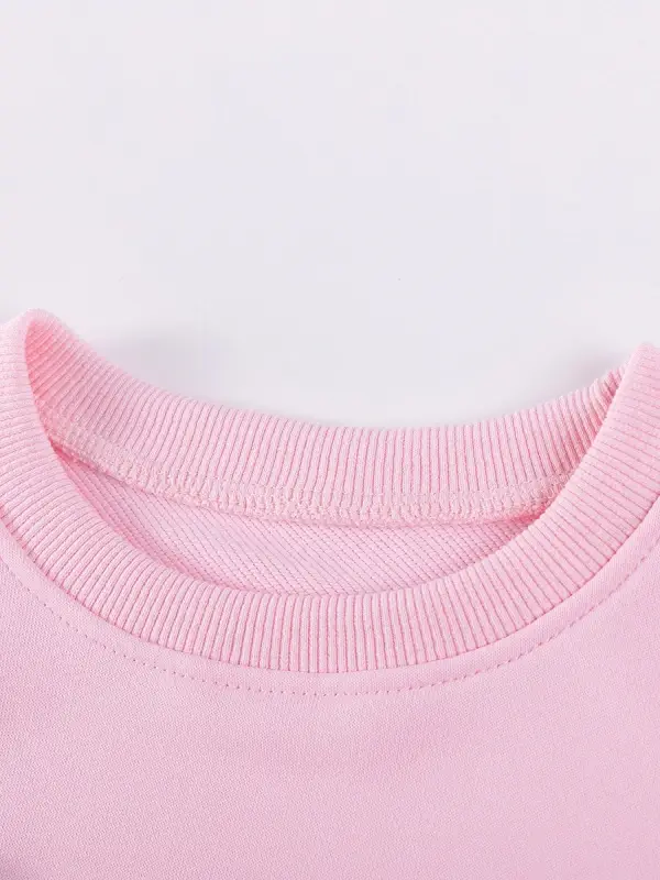 Little Maven Girls Cotton Sweatshirt & Pants Bowknot Set 2 Little Maven Girls Cotton Sweatshirt & Pants Bowknot Set - Image 2