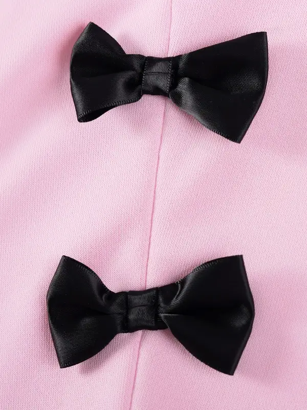 Little Maven Girls Cotton Sweatshirt & Pants Bowknot Set 3 Little Maven Girls Cotton Sweatshirt & Pants Bowknot Set - Image 3